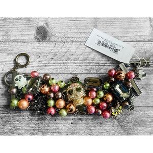 PRICE FIRM Betsey Johnson Skull Bib Statement Bracelet